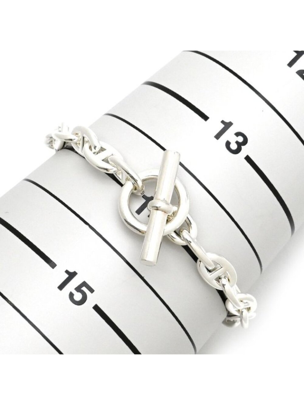 Hermes Bracelet Chaine D'ancre TPM Silver 925 22 Frames Star Ring - Picture 8 of 9